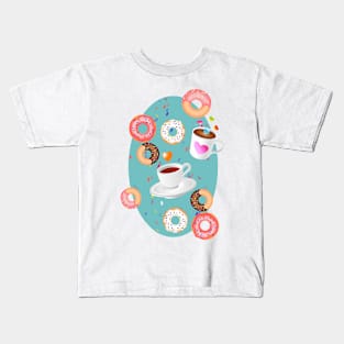 Coffee and Doughnuts Kids T-Shirt